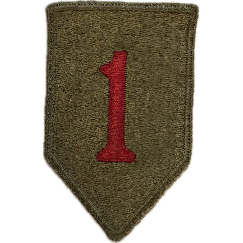 Insigne, 1st Infantry Division, dos vert, 1943