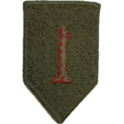 Insigne, 1st Infantry Division, dos vert, 1943