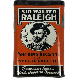 Boite de tabac américain Sir Walter Raleigh