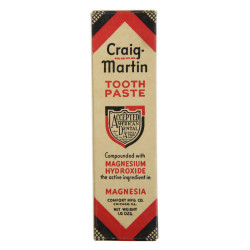 Tube, Tooth Paste, Craig-Martin, Full, in Box