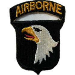 Patch, 101st Airborne Division, Type 7, Green Back, 1943
