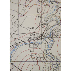 Carte britannique, THAON, Putot-en-Bessin, Bretteville-l'Orgueilleuse, Normandie, 1943