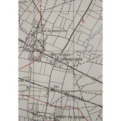 Carte britannique, THAON, Putot-en-Bessin, Bretteville-l'Orgueilleuse, Normandie, 1943