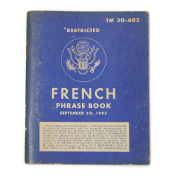 Booklet, French Phrase Book, TM 30-602, September 28, 1943