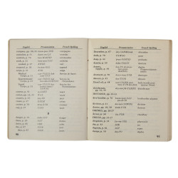 Livret, French Phrase Book, TM 30-602, 28 septembre 1943