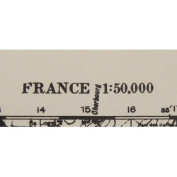 Map, US Army, Valognes, Azeville, Ravenoville, St Marcouf, 1943