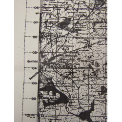 Carte Normandie, Valognes, Azeville, Ravenoville, St Marcouf, 1943