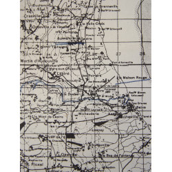 Map, US Army, Valognes, Azeville, Ravenoville, St Marcouf, 1943