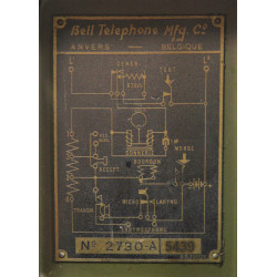 Téléphone de campagne, BELL TELEPHONE MFG. CO., Anvers, Belgique, 1939