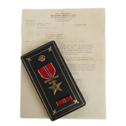 Coffret médaille, Bronze Star, Pfc. Louis Hegmann, 28th Inf. Regt., 8th Infantry Division, ETO