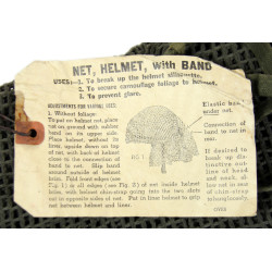 Filet de casque M1, M1943, avec élastique et instructions