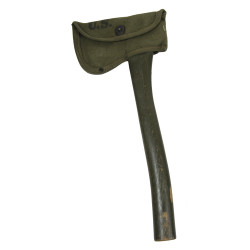 Axe, Intrenching, M-1910, with Carrier, OD 7, 1945