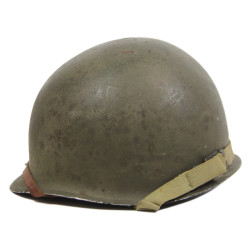 Casque M1, pattes fixes, liner Westinghouse, PhM2c Neil Boone, US Navy, Corpsman