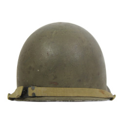 Casque M1, pattes fixes, liner Westinghouse, PhM2c Neil Boone, US Navy, Corpsman