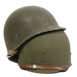 Casque M1, pattes fixes, liner Westinghouse, PhM2c Neil Boone, US Navy, Corpsman