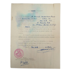 Documents, 2nd Lt. Jean Le Bailly, French Tactical Liaison Officer, 4th Infantry Division, ETO