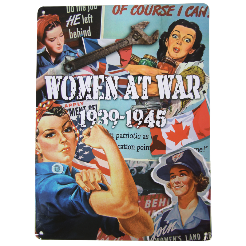 Plaque en métal, Women at war