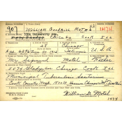 Card, Identification, Medical, 2nd Type, Cpt. William Motel, 1945