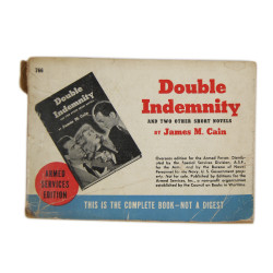 Novel, Double Indemnity, James M. Cain, Armed Services Edition, 1943