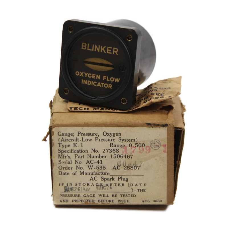 Blinker, indicateur de débit d'oxygène, USAAF, Autopoint Co., 1944