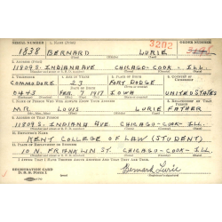 Documents personnels, 2nd Lt. Bernard Lurie, USAAF