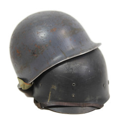 Helmet, M1, Fixed Loops, US Navy, FIRESTONE Liner, Green A Washers