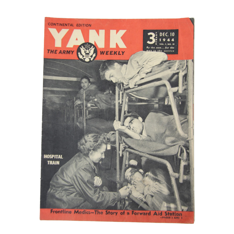 Magazine, YANK, December 10, 1944, 'Hospital Train'