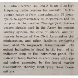 Récepteur radio, BC-1023-A, Signal Corps, USAAF, dans son carton