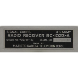 Récepteur radio, BC-1023-A, Signal Corps, USAAF, dans son carton