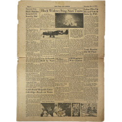 Newspaper, The Stars and Stripes, November 9, 1944, 'FDR's Victory Sweeps Democrats Into Congress'