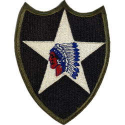 Insigne, 2nd Infantry Division, bord vert