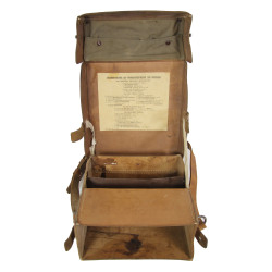 Sacoche en cuir, médecin allemand, rop 1944, Normandie