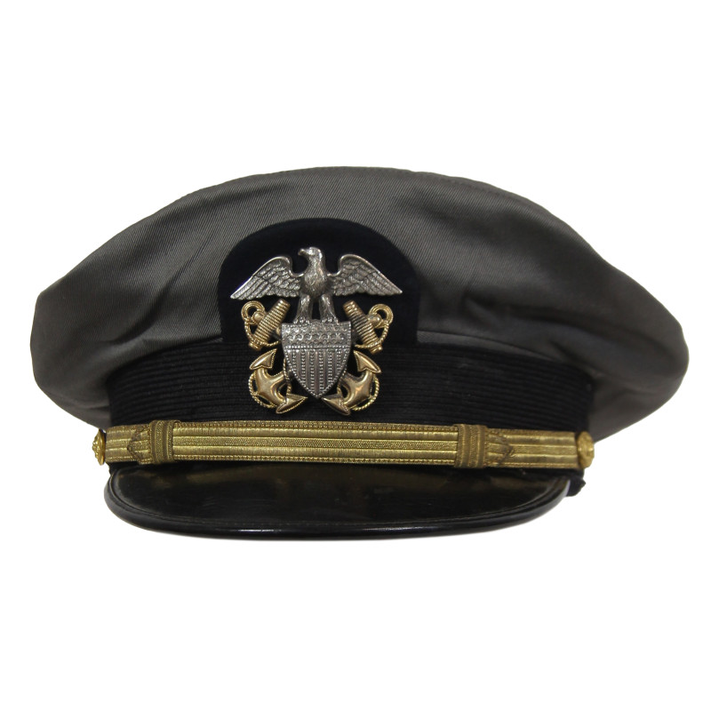 Cap, Officer, US Navy, Gray, Size 7 1/4