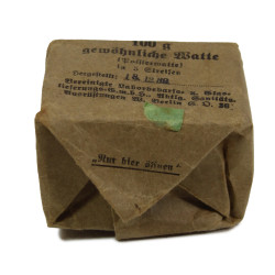 Paquet de coton médical allemand, 100 g, 1939