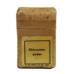 Boîte de poudre désinfectante allemande, Chloramin-puder, 1939, pleine