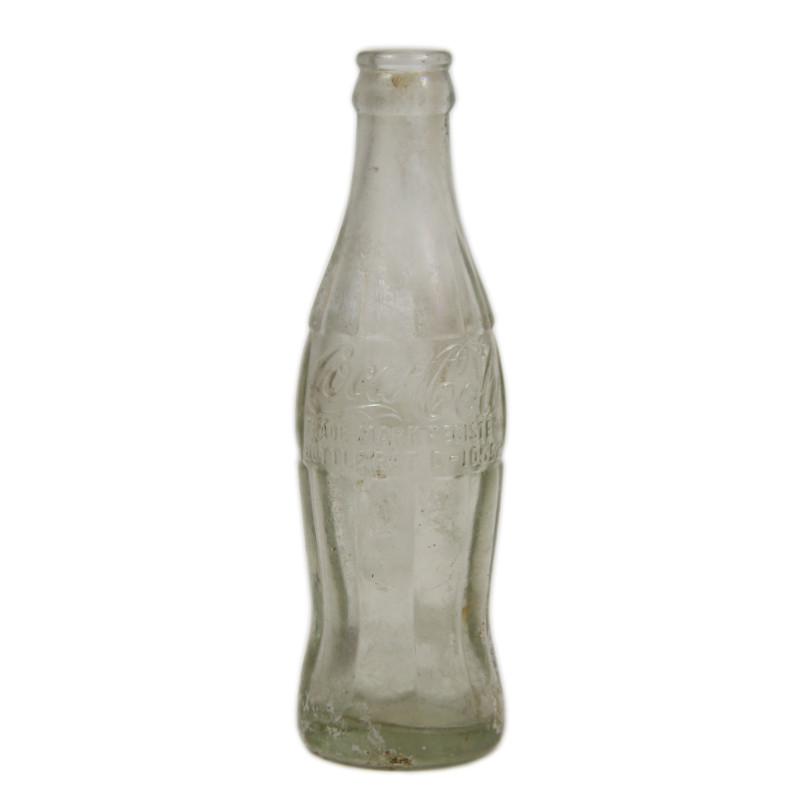 Bouteille de Coca-Cola, verre blanc, 1944