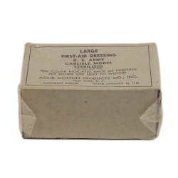 Pansement, Large First-Aid Dressing, US Army, Carlisle Model, Acme Cotton Products Co., Inc., 1942