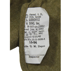 Chemise moutarde, Special, 15 x 34, 1943, S. LIEBOVITZ & SON, INC., état neuf