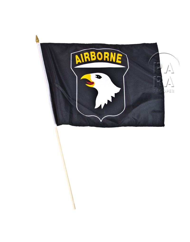 Flag 101st Airborne Division Black On Stick Paratrooper