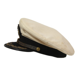 Casquette officier supérieur, US Navy, blanche, Art Caps, taille 58