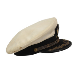 Casquette officier supérieur, US Navy, blanche, Art Caps, taille 58