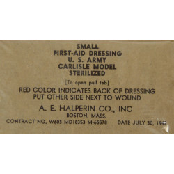 Dressing, First-Aid, Small, US Army, Carlisle Model, A.E. Halperin Co., Inc., 1942