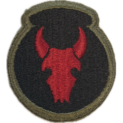 Insigne, 34th Infantry Division, bord vert, dos vert, 1943