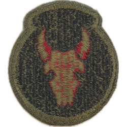 Insigne, 34th Infantry Division, bord vert, dos vert, 1943