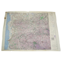 Carte britannique, ST LÔ-VIRE, Normandie, 1943, bataille des haies