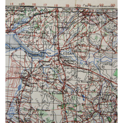 Carte britannique, ST LÔ-VIRE, Normandie, 1943, bataille des haies