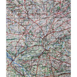 Map, British, ST LÔ-VIRE, Normandy, Battle of the Hedgerows, 1943