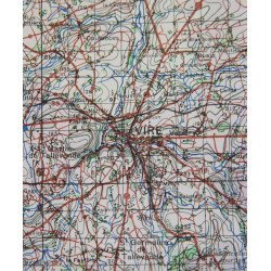 Carte britannique, ST LÔ-VIRE, Normandie, 1943, bataille des haies