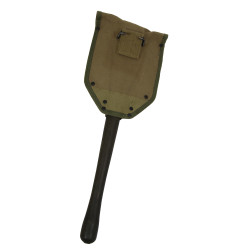 Shovel, Folding, M1943, A.F. & H. CO. 1943, with 1st Type Carrier, J.Q.M.D. 1943