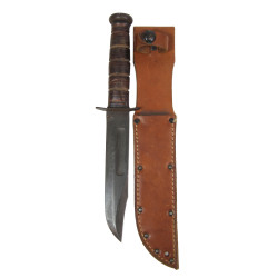 Knife, Fighting, MK 2, KA-BAR, US Navy, with Leather Scabbard